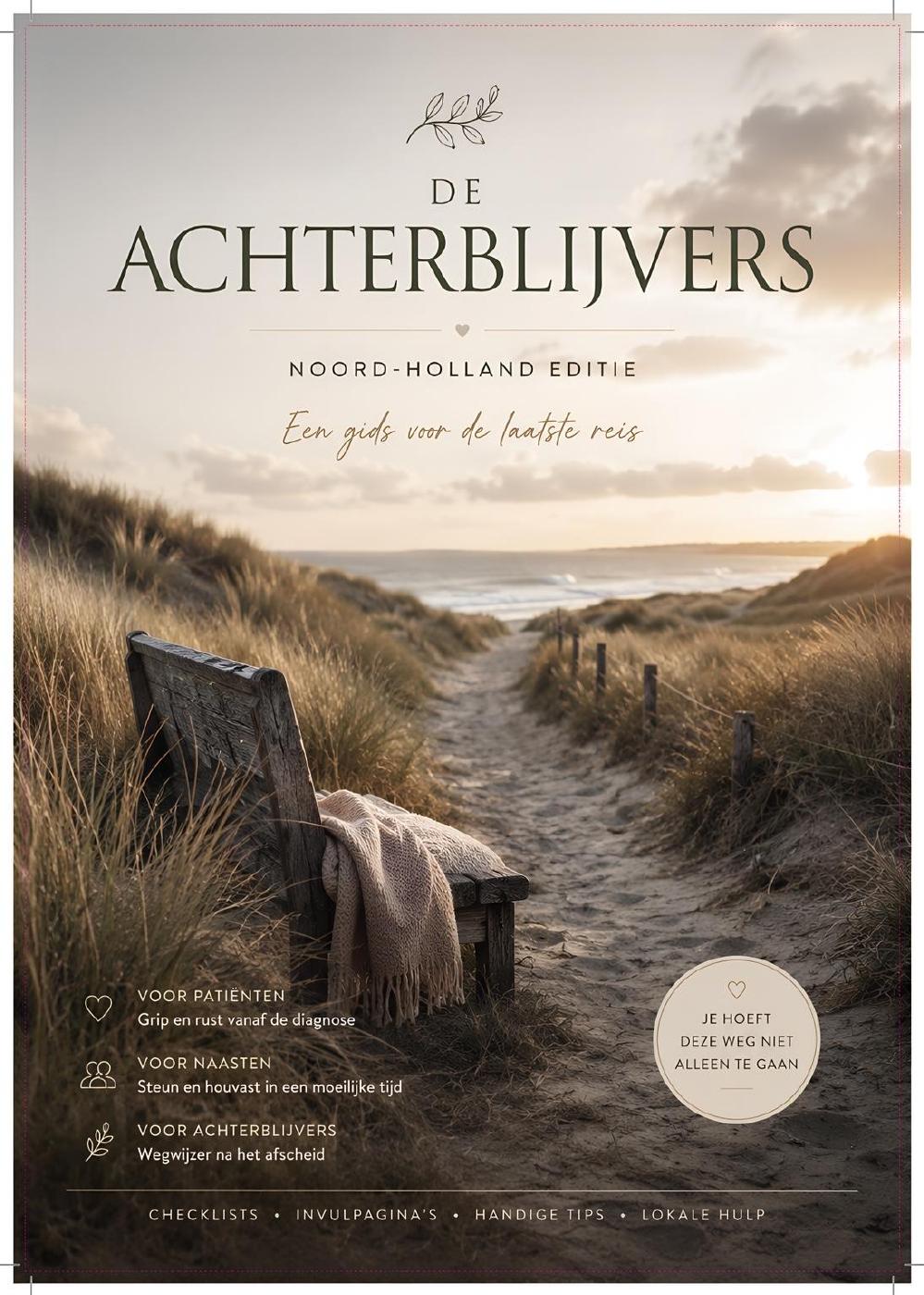 Cover van magazine De Achterblijvers – Noord-Holland editie, een gids voor de laatste reis